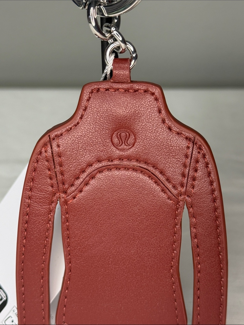 Lululemon Define Jacket Keychain Cranberry Silver NWT Carabiner Bag Charm - Picture 6 of 6